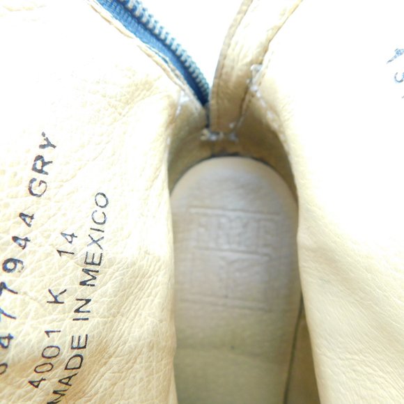 FRYE Brown Leather Tabitha Harness Short Block Heel Ankle Boots 7 - Picture 9 of 9